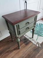 Unique Vintage Nachtkastje met twee laden France 1890 jaar, Ophalen, Gebruikt, Minder dan 45 cm, Minder dan 55 cm
