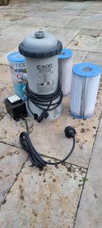 Zwembad filterpomp Intex C600 met 3 filters, Tuin en Terras, Zwembad-toebehoren, Zo goed als nieuw, Ophalen, Zwembadpomp