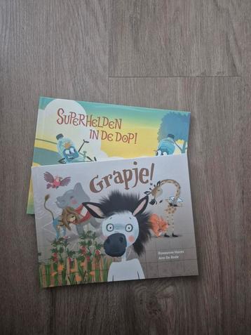 Twee leuke kinderboeken: Superhelden in de dop & Grapje! beschikbaar voor biedingen