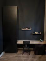 Zwarte (Half)hoge Kast  met kinderbureau, (Half)hoge kast, Minder dan 50 cm, 200 cm of meer, Ophalen of Verzenden