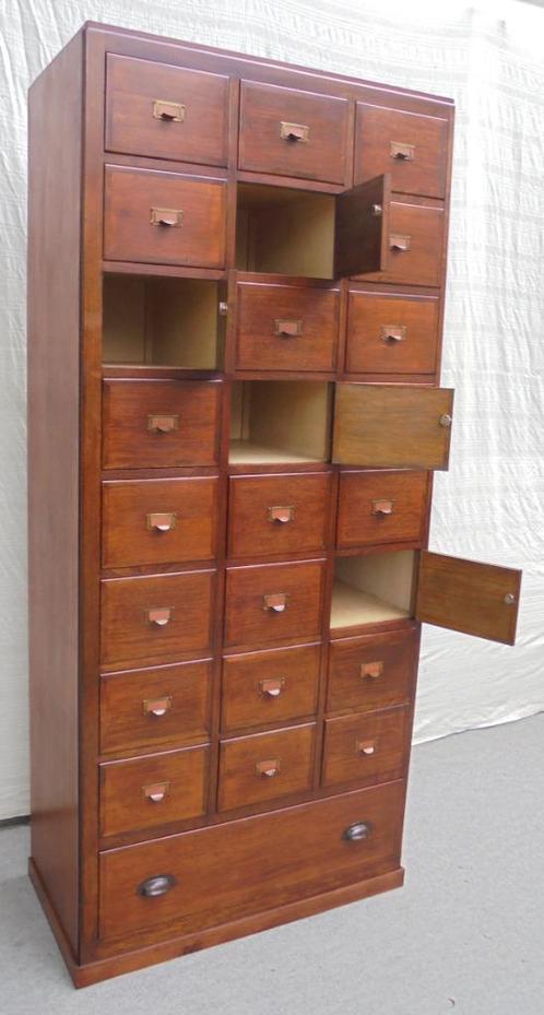 Aparte kleppenkast ladekast notariskast apothekerskast, Huis en Inrichting, Kasten | Ladekasten, Gebruikt, 200 cm of meer, 50 tot 100 cm