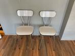 2x Vintage Formica Stoelen, Huis en Inrichting, Ophalen, Gebruikt, Twee, Metaal