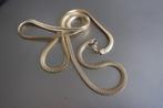 VINTAGE GOUDKLEURIGE SLANGMOTIEF KETTING, Ophalen of Verzenden, Zo goed als nieuw, Goud, Overige materialen