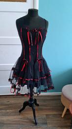 Zwart jurkje met rode accenten, Zwart, Ophalen of Verzenden, Maat 36 (S), Boven de knie