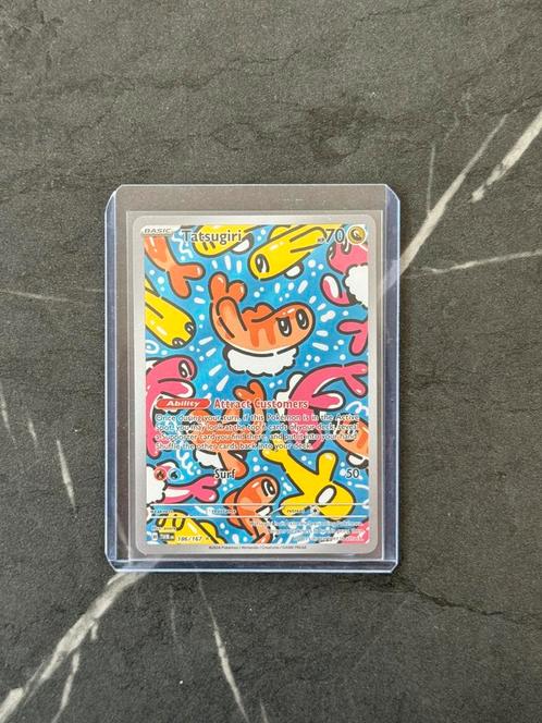 Tatsugiri 186/167 Pokemon Twilight Masquerade, Hobby en Vrije tijd, Verzamelkaartspellen | Pokémon, Zo goed als nieuw, Losse kaart