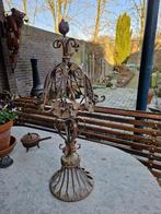 mooie smeedijzeren kandelaar - brocante kandelaar, Ophalen of Verzenden