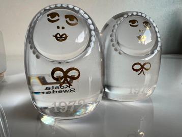 2 Vintage Kosta Boda Family ‘Twins’ 1972 Ann Göran Wärff beschikbaar voor biedingen