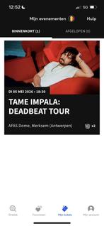 2x tame impala tickets, Twee personen, Mei