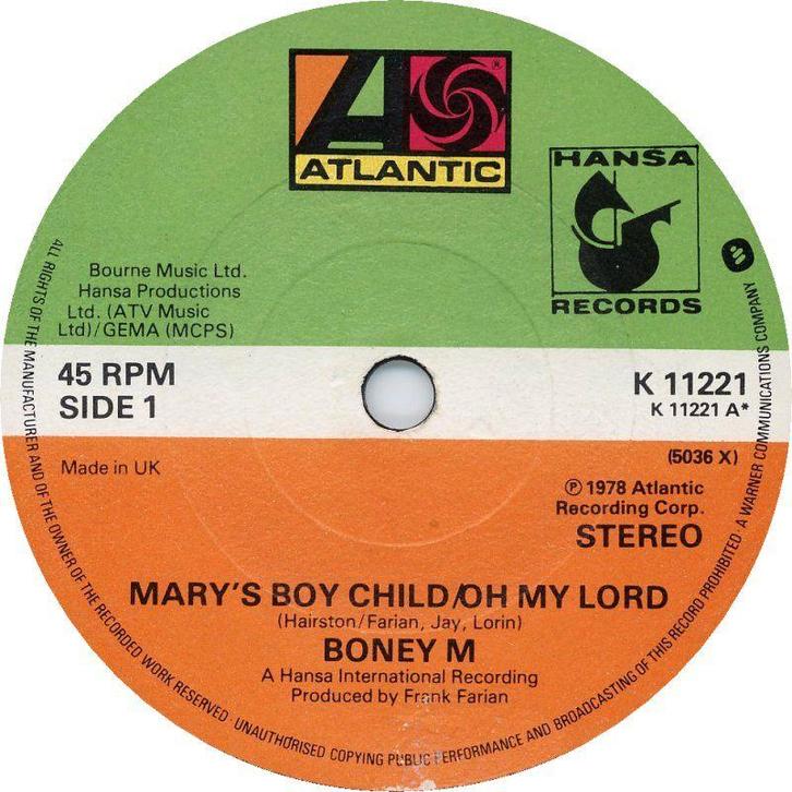 Boney M. – Mary's Boy Child / Oh My Lord  Originele Single, Cd's en Dvd's, Vinyl Singles, Nieuw in verpakking, Single, Pop, 7 inch