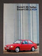 Brochure FORD Escort RS Turbo Escort XR 3i 1988, Ophalen of Verzenden, Zo goed als nieuw, Ford