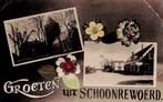 Schoonrewoerd  groeten uit kaart 1932, Verzenden, 1920 tot 1940, Gelopen, Stad of Dorp