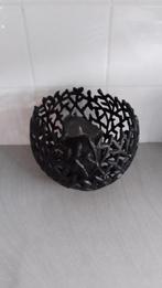 gietijzeren houder voor een stompkaars, Huis en Inrichting, Woonaccessoires | Kandelaars en Kaarsen, Ophalen, Zwart, Nieuw, Metaal