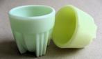 Twee art deco eierdopjes, jaren 30, Ophalen of Verzenden