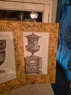 Prenten urnen gemarmerd marmer, Antiek en Kunst, Verzenden