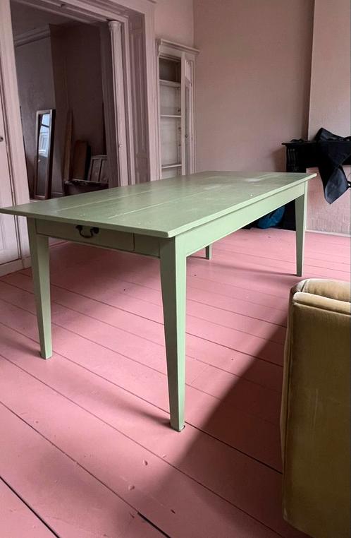 Lange houten tafel, Huis en Inrichting, Tafels | Eettafels, Gebruikt, 50 tot 100 cm, 150 tot 200 cm, Vijf personen of meer, Rechthoekig
