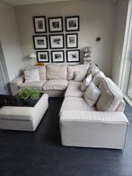 Kivik 4-zits bank + stoel (z.g.a.n.) en kivik poef, Ophalen, 75 tot 100 cm, Zo goed als nieuw, Rechte bank