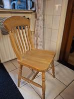 4 stuks beukenhouten stoelen voor keuken of Eetkamer, Huis en Inrichting, Ophalen, Bruin, Hout, Vier