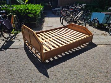 Twijfelaar bedframe, overtrek en matras