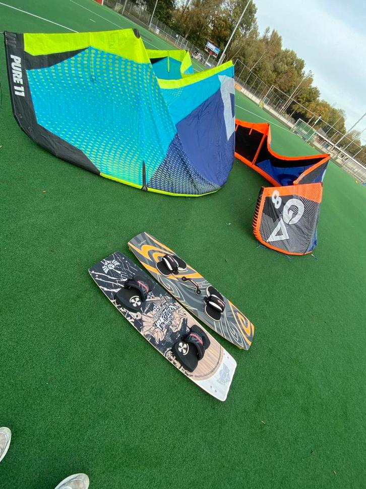 Complete kitesurf set voor 1/2 personen - Zo goed als nieuw!, Watersport en Boten, Kitesurfen, Zo goed als nieuw, Kitesurf-set