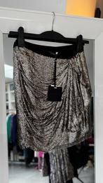 Gouden Glitter Rokje - Silvian Heach - XS, Geel, Ophalen of Verzenden, Zo goed als nieuw, Maat 34 (XS) of kleiner