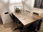 Eettafel 160 cm incl 5 stoelen, Huis en Inrichting, Tafels | Eettafels, Ophalen, 50 tot 100 cm, Zo goed als nieuw, 150 tot 200 cm
