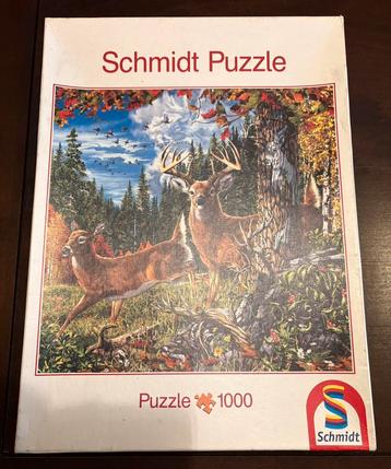 Schmidt puzzel 1000 'op de open plek' Herten in het bos beschikbaar voor biedingen