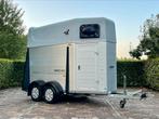 Mooie aluminium 1.5 paards humbaur single met zadelkamer, Ophalen, Duitsland, Zo goed als nieuw, 1½-paards trailer