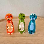 Set van 3 houten dinosaurus pegdolls, Ophalen of Verzenden, Nieuw
