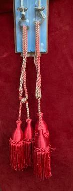 Gordijnhangers 2 st rood, Zo goed als nieuw, Minder dan 100 cm, Rood, 50 tot 100 cm