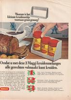 Retro reclame 1968 Maggi 3 busjes kruiden & rekje, Verzenden, Overige typen
