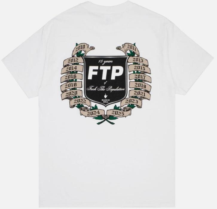 FTP 15th anniversary Limited edition t shirt, Kleding | Heren, T-shirts, Nieuw, Maat 52/54 (L), Wit, Ophalen of Verzenden