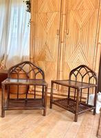 Set vintage bamboe nachtkastjes, Ophalen of Verzenden