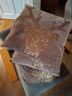 4 leuke kussentjes voor de feestdagen., Ophalen, Zo goed als nieuw, Vierkant