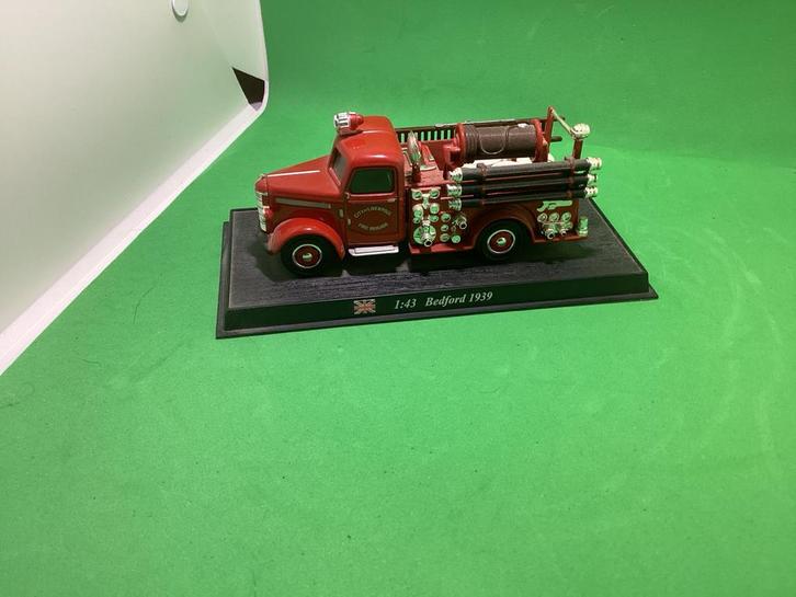 Vintage Bedford 1939 Brandweer Delprado, Hobby en Vrije tijd, Modelauto's | 1:43, Ophalen of Verzenden