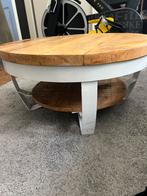 Salontafel bijzettafel eiken wit, 50 tot 100 cm, Vierkant, Ophalen of Verzenden, Zo goed als nieuw