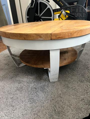 Salontafel bijzettafel eiken wit beschikbaar voor biedingen