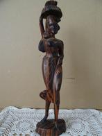 Indonesisch beeld vrouw halfnaakte vrouw in sarong 34cm 1970, Ophalen of Verzenden