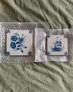 2  Royal Tichelaarse Makkum Delftse karamische tegeltjes, Ophalen of Verzenden