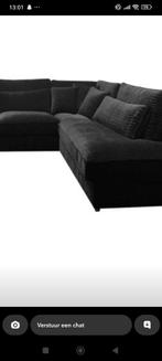 Zwarte Hoekbank Croco Velvet - Zo Goed Als Nieuw!, 100 tot 125 cm, Hoekbank, 300 cm of meer, Ophalen of Verzenden