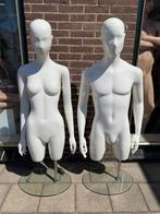 TORSO BUSTE OP GLAZEN STANDAARD / ETALAGEPOP / PASPOP, Nieuw, Ophalen of Verzenden