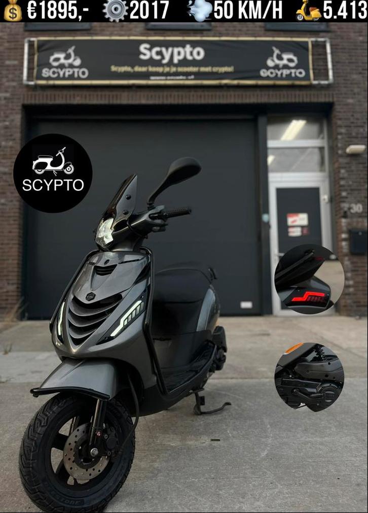 Piaggio Zip | 2017 | RDW GEKEURD | FULL OPTION | BROM |, Fietsen en Brommers, Scooters | Piaggio, Zo goed als nieuw, Zip, Maximaal 45 km/u