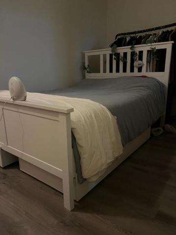 Ikea bed + lattenbodems & opberglades - afbeelding 2