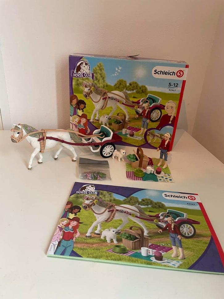 Schleich Menkar met picknick 42467 - Compleet, Verzamelen, Speelgoed, Zo goed als nieuw, Ophalen of Verzenden