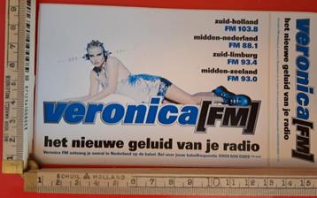Vintage sticker Veronica FM het nieuwe geluid van je radio  beschikbaar voor biedingen
