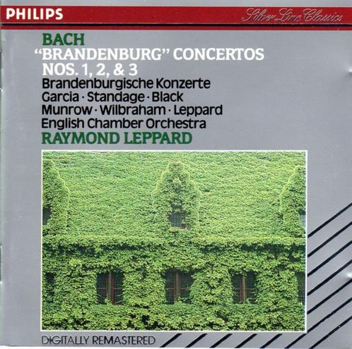 CD - BACH - Brandenburg concertos 1, 2, 3 - Raymond Leppard, Cd's en Dvd's, Cd's | Klassiek, Zo goed als nieuw, Ophalen of Verzenden