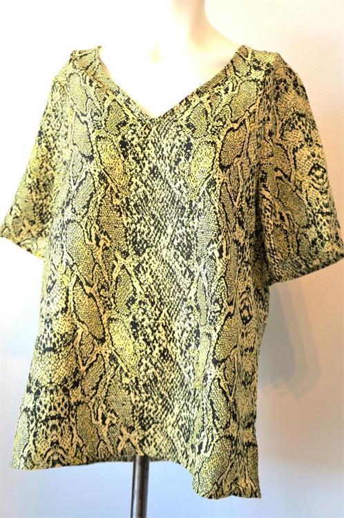 EKSEPT Prachtig Gele Blouse met Slangenprint 38-40 M, Kleding | Dames, Blouses en Tunieken, Zo goed als nieuw, Maat 38/40 (M)