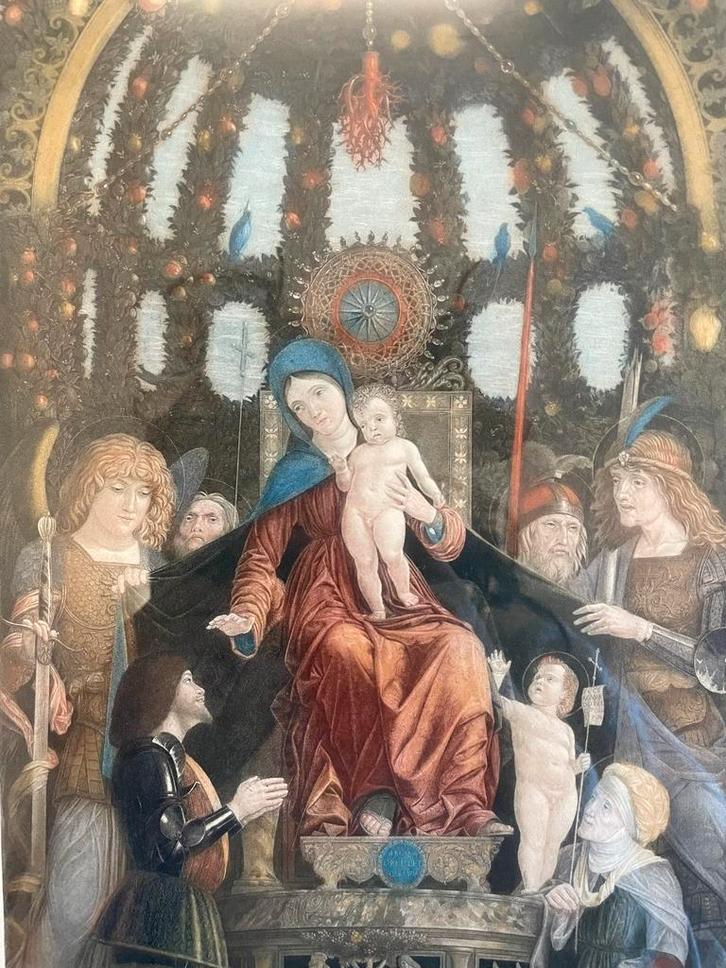 ANDREA MANTEGNA Madonna della Vittoria Schilderij Litho ets, Antiek en Kunst, Kunst | Litho's en Zeefdrukken, Ophalen of Verzenden