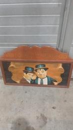 Houten bord Oliver Hardy & Stan Laurel, Ophalen of Verzenden