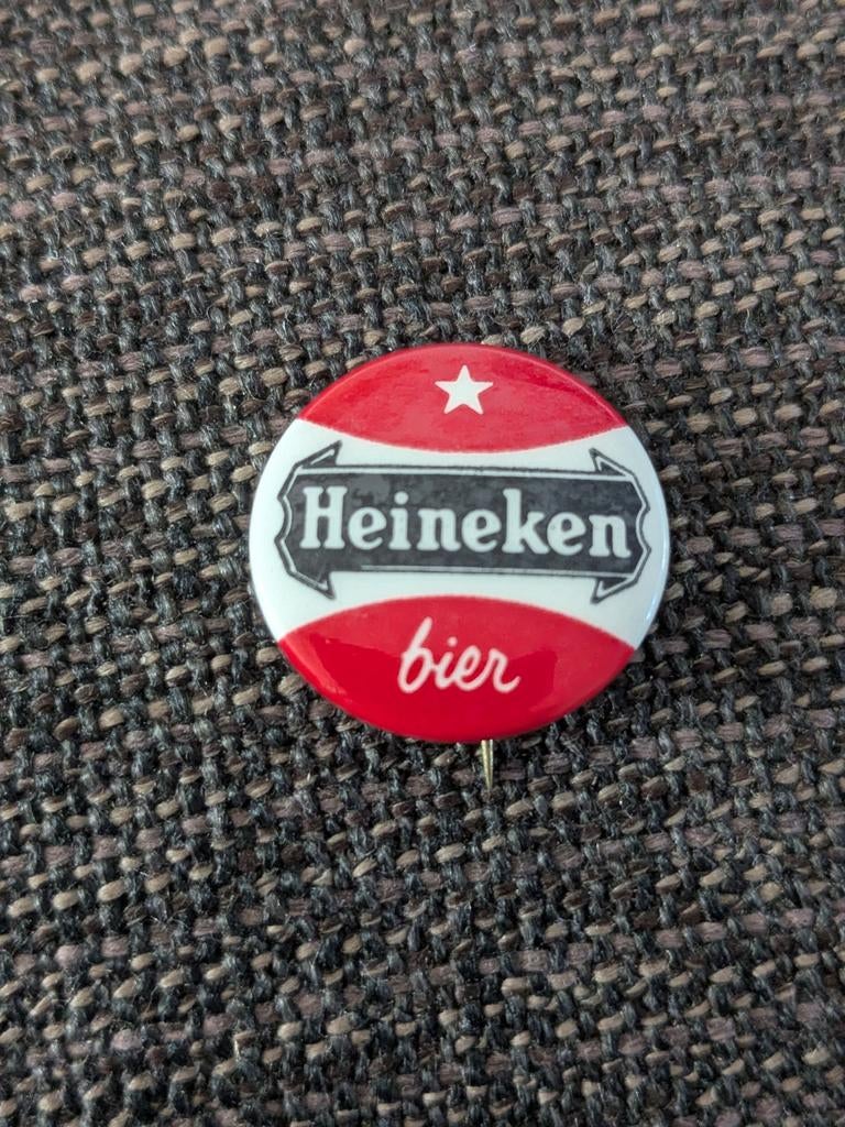 Heineken Bier Button / Speldje, Verzamelen, Ophalen of Verzenden, Gebruikt, Merk, Button