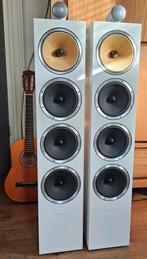 B&W CM10 White 3 weg basreflex topzuilen 33 kg, nieuwstaat !, Ophalen, Bowers & Wilkins (B&W), 120 watt of meer, Nvt
